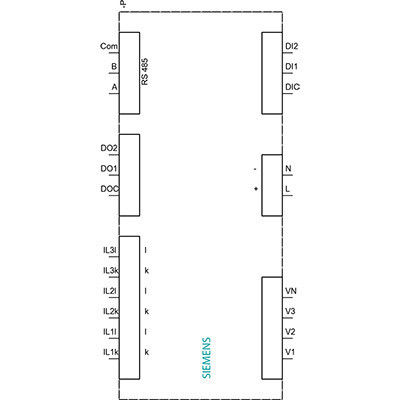7KM3120-0BA01-1DA0 Dispositivo de medição Medidor de potência padrão para monitoramento preciso da potência