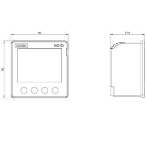 Dispositivo de monitorização de potência de tipo de exibição padrão 7KM3120-1BA01-1EA0 para medidor de painel