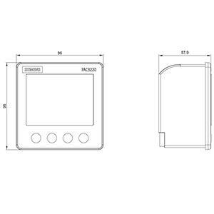 7KM PAC3220-1BA01-1EA0 Display Panel padrão do dispositivo de medição para monitorização de potência