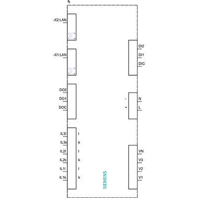 7KM PAC3220-1BA01-1EA0 Display Panel padrão do dispositivo de medição para monitorização de potência