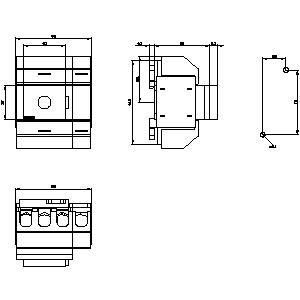 3KD0240-2KG20-3 Dispositivos básicos desconectando o eixo do interruptor 4 polos BG 01 3KD0 Tamanho do quadro 1