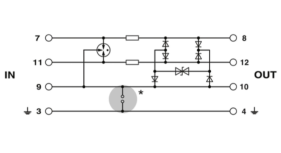 5V DC PT 3-PB-ST Phoenix Contact Surge Protector Plug Número de pólo 1 Voltagem nominal