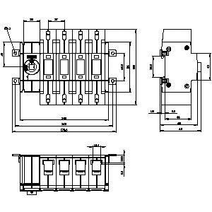 3KD3440-2NE10-0 Dispositivos básicos Desconectores de interruptores de eixo para SENTRON 3KD até 1600 A