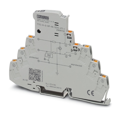 TTC-6-3-HF-M-12DC-PT-I Phoenix Contact Surge Protector 2 Pole 12 V DC Voltagem nominal