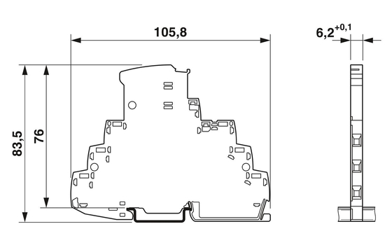 TTC-6-3-HF-M-12DC-PT-I Phoenix Contact Surge Protector 2 Pole 12 V DC Voltagem nominal