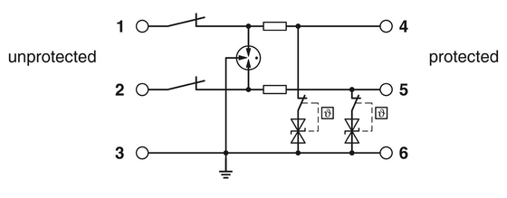 TTC-6-3-HF-M-12DC-PT-I Phoenix Contact Surge Protector 2 Pole 12 V DC Voltagem nominal