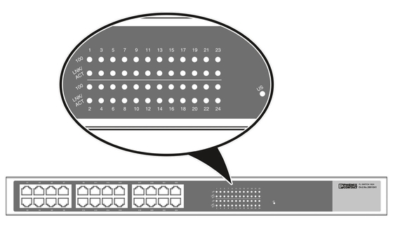 FL SWITCH 1924 Phoenix Contact Industrial Ethernet Switch com nível de proteção IP20