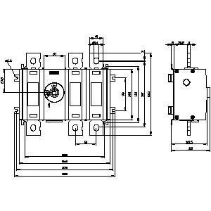 3KD4630-0QE20-0 Dispositivos básicos de desconexão de interruptores Desconectores SENTRON 3KD até 1600 A