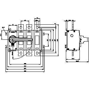 PLC 3KD4832-0QE10-0 Dispositivos básicos Interruptor de desconexão para SENTRON 3KD até 1600 A