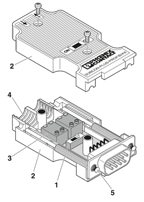 2744377 SUBCON-PLUS-PROFIB/AX Phoenix Contact D-SUB Bus Connector para transmissão de dados