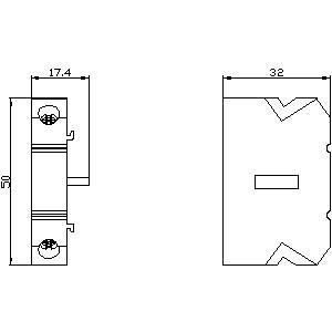 PLC 3KD9003-2 Acessório para 3KD0 tamanho 01/02 Interruptor auxiliar 1NO 1NC sem cabo