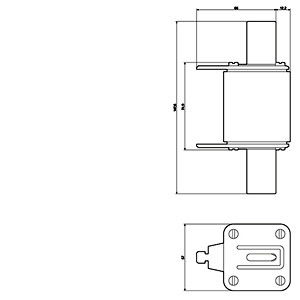 Siemens 3NA3360 LV HRC Fuse Link GL/GG com indicador frontal tamanho 3 op. AC 500V/DC 440V