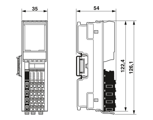 Nível de protecção IP20 Módulo de comunicação de contacto Phoenix AXL F IF CAN 1H para industrial