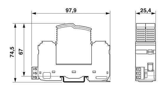 Contacto Phoenix 2905333 VAL-SEC-T2-1S-350-FM Protector contra sobretensão para aplicações de 3 polos