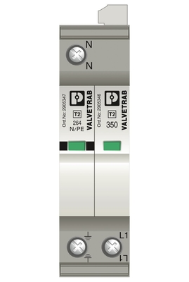 Contacto Phoenix 2905333 VAL-SEC-T2-1S-350-FM Protector contra sobretensão para aplicações de 3 polos