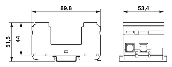 Conexão Phoenix Tipo 2 Base de proteção contra sobretensões 2881816 VAL-MS/3 0-BE Voltagem nominal 3 Polo 1