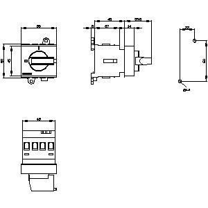 PLC 3LD2030-0TK11 Dispositivos básicos de desconexão de interruptores para controlo industrial de energia
