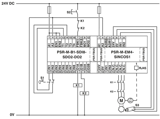 22.61*107.74*113.6mm Módulo de extensão PSR-M-EM4-SINCOS1-PI para relevo de tensão preciso
