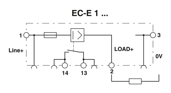 Interruptor de circuito electrónico de 1 pólo EC-E1 4A para equipamento electrónico de contacto Phoenix
