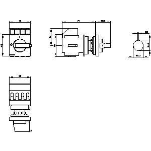 PLC de grau industrial 3LD2050-0TK11 Dispositivos básicos de desconexão do interruptor para controlo de potência