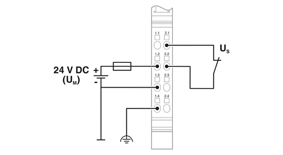 2861331 IB IL 24 PWR IN-PAC Phoenix Contact Power Module com nível de proteção IP20
