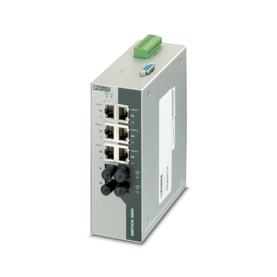 Nível de proteção IP20 Phoenix Contact Industrial Ethernet Switch FL SWITCH 3006T-2FX ST