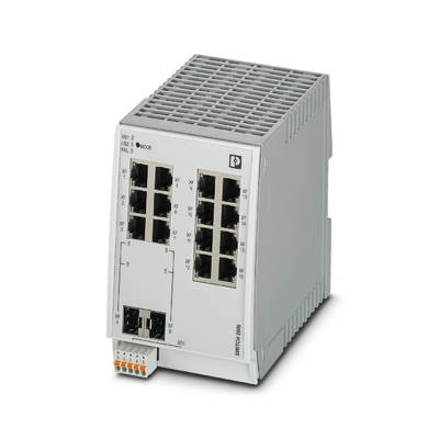 Interruptor Ethernet Industrial FL SWITCH 2214-2SFX Rede EtherNet/IP Nível de proteção IP65