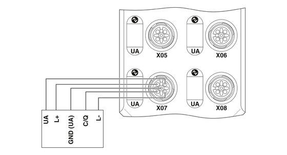 Módulo de comunicação de contacto Phoenix AXL E PB IOL8 DI4 M12 6P IP65/67 Nível de protecção