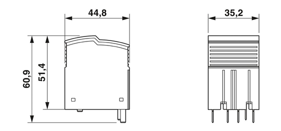 Contacto Phoenix Tipo 1 Protector contra sobretensão Plug Voltagem nominal 350/25V Número de pólo 4