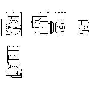 PLC 3LD2154-0TK53 Dispositivos básicos de desconexão de interruptores para sistemas de automação industrial