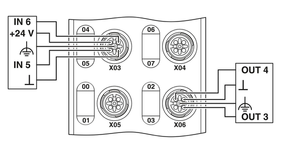 2701509 AXL E PN DI8 DO8 M12 6P Phoenix Contato Modulo Digital Versátil e Flexível