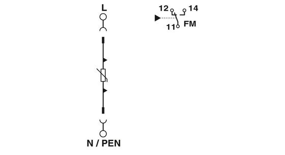 Voltagem nominal AC 230V 2868033 VAL-MS 60/FM Phoenix Contact Tipo 2 Protector contra sobretensão