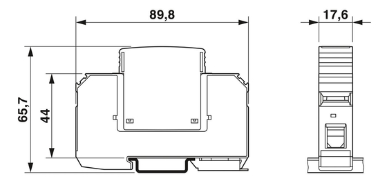 1 Pólo 2868020 VAL-MS 60 Phoenix Contato Tipo 2 Protector contra sobretensões