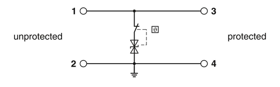 Protector contra ondas de contacto Phoenix TTC-6-TVSD-C-24DC-UT-I 2906831 para tensão nominal de 24 V CC