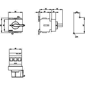 PLC 3LD2230-0TK13 Dispositivos básicos de desconexão de interruptores para distribuição de energia industrial