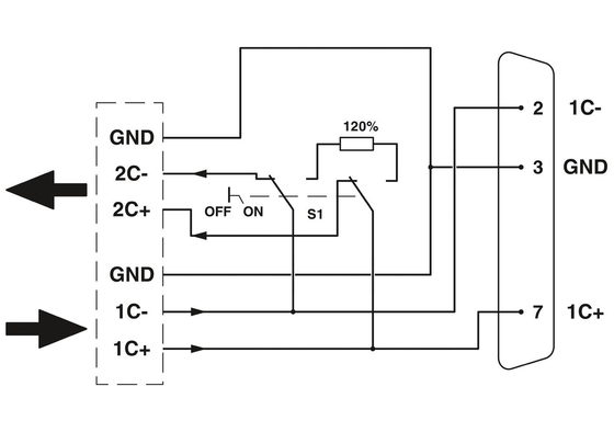 2744694 SUBCON-PLUS-CAN Phoenix Contact D-SUB Bus Connector com alta compatibilidade
