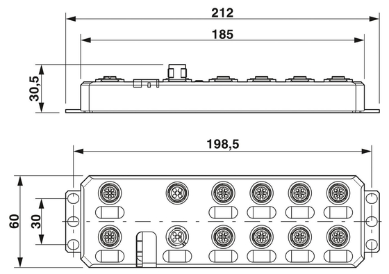 IP65/IP67 Nível de proteção 2701510 AXL E PN DI16 M12 6P Phoenix Contact Digital Module