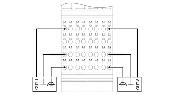 Nível de proteção IP20 2878036 IB IL AO 4/8/U/BP-PAC Phoenix Contact Digital Module