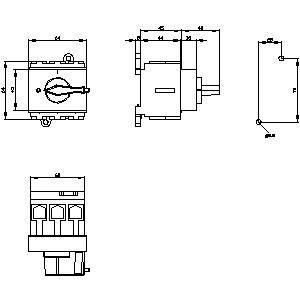 PLC 3LD2530-0TK13 Dispositivos básicos, interruptor de desconexão para manutenção elétrica segura