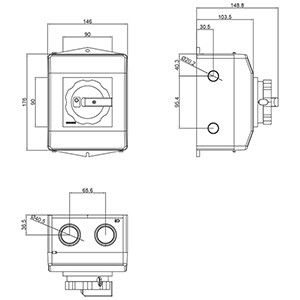 3LD2565-0TB51 Dispositivos básicos de desconexão de interruptores para distribuição industrial de energia