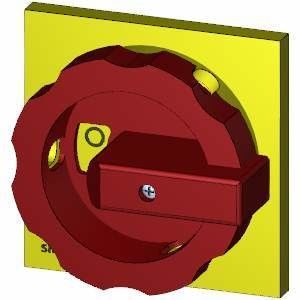 PLC 3LD9284-3D Actuador rotativo em vermelho/amarelo para posicionamento suave e preciso