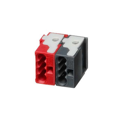 Terminal de autocarros 5WG1193-8AB01 de dois polos com 4 conectores em vermelho/cinza escuro