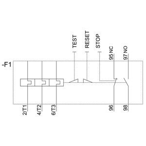 Siemens 3RU5136-4BB0 40...50 Um relé de sobrecarga para proteção do motor Tamanho S2 Classe 10