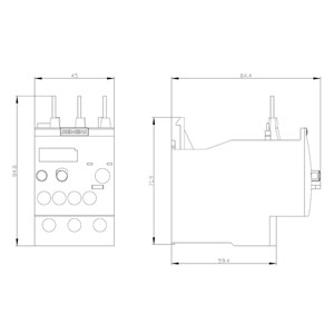 Siemens 3RU6126-4CB0 Relé de sobrecarga 34...40 A Tamanho S0 Classe 10 com proteção do motor