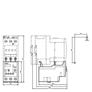 Siemens 3RU5136-4BB0 Relé de sobrecarga 40...50 A Tamanho S2 Classe 10 para proteção do motor