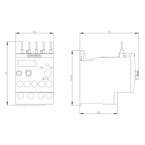 Siemens 3RU6116-0EB0 Relé de sobrecarga selado 11 16 A Tamanho S00 Classe 10 para proteção do motor