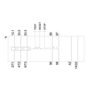 Siemens 3RU6116-0EB0 Relé de sobrecarga selado 11 16 A Tamanho S00 Classe 10 para proteção do motor
