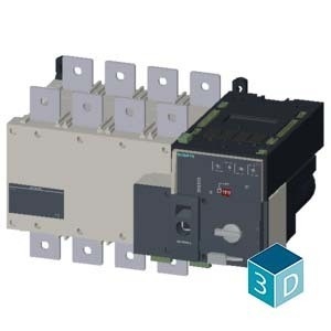 Equipamento de comutação de transferência Siemens 3KC8446-0EA22-0GA3 3KC ATSE 4 polos RTSE/ATSE 630A