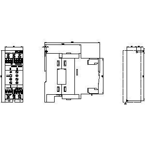 Siemens 3RW4036-1BB04 3RW40 Soft Starter Dimensões S2 Bypass terminais de parafuso integrados