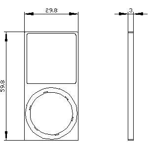 Siemens 3SU1900-0AQ10-0AA0 SIRIUS ACT 22 mm Carreira de fixação de cola de rótulo para placa de rótulo